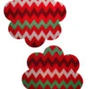 Red Zig Zag Petal Nipple Pasties