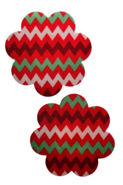 Red Zig Zag Petal Nipple Pasties