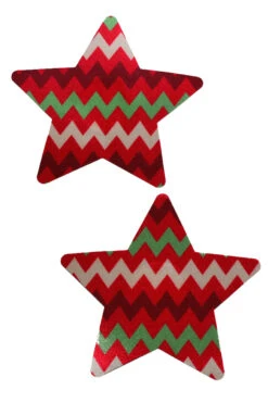 Red Zig Zag Star Nipple Pasties