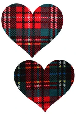 Red Plaid Heart Pasties