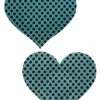 Aqua Blue Heart Nipple Pasties