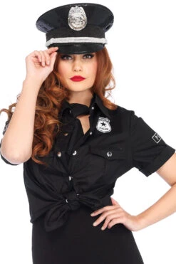LEG AVENUE Police Shirt With Badge Costume Accessory