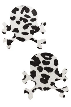 Cow Print Skull Nipple Pasties