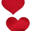 Burgundy Red Mini Heart Nipple Pasties