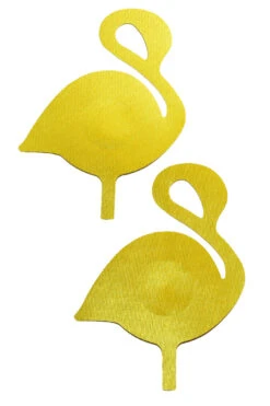 Yellow Flamingo Nipple Pasties