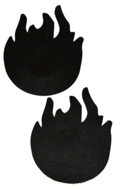 Black Flame Nipple Pasties