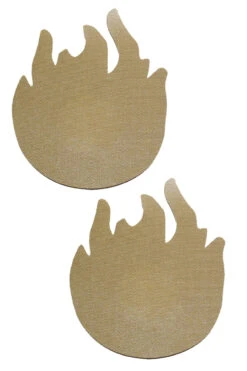 Beige Flame Nipple Pasties