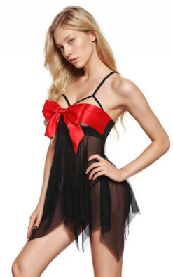 Mesh Bow Bust Babydoll -3 Wish Sexy Shop 4PiQJaDLsk5WoAD5