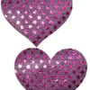 Purple Sequin Heart Pasties