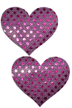 Purple Sequin Heart Pasties
