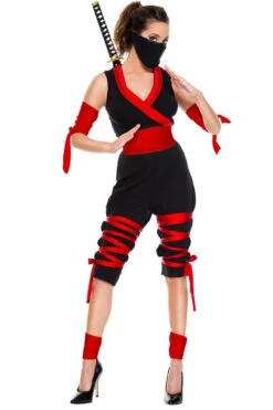 MUSIC LEGS Fierce Red Ninja Costume