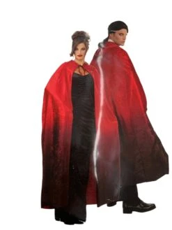 Long Red Unisex Hooded Cape