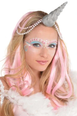 AMSCAN Silver Glitter Unicorn Horn