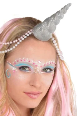 AMSCAN Silver Glitter Unicorn Horn -3 Wish Sexy Shop 8401136 FRONT 47494