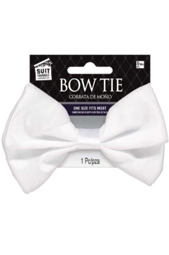 AMSCAN White Satin Bow Tie