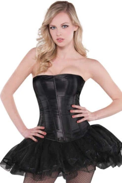 AMSCAN Black Satin Costume Corset
