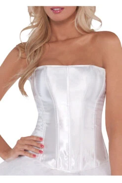 AMSCAN White Satin Costume Corset