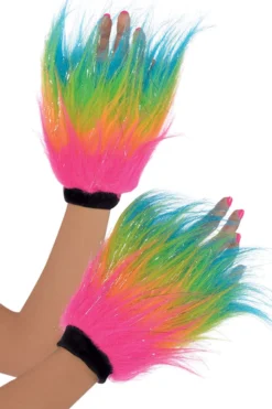 AMSCAN Electric Party Furry Gloves