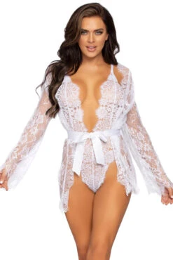 LEG AVENUE Lace Teddy And Robe Set 35 LEG AVENUE Lace Teddy And Robe Set -3 Wish Sexy Shop 86112 001 002 31147