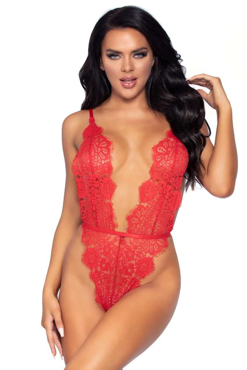 LEG AVENUE Lace Teddy And Robe Set 12 LEG AVENUE Lace Teddy And Robe Set - Image 12