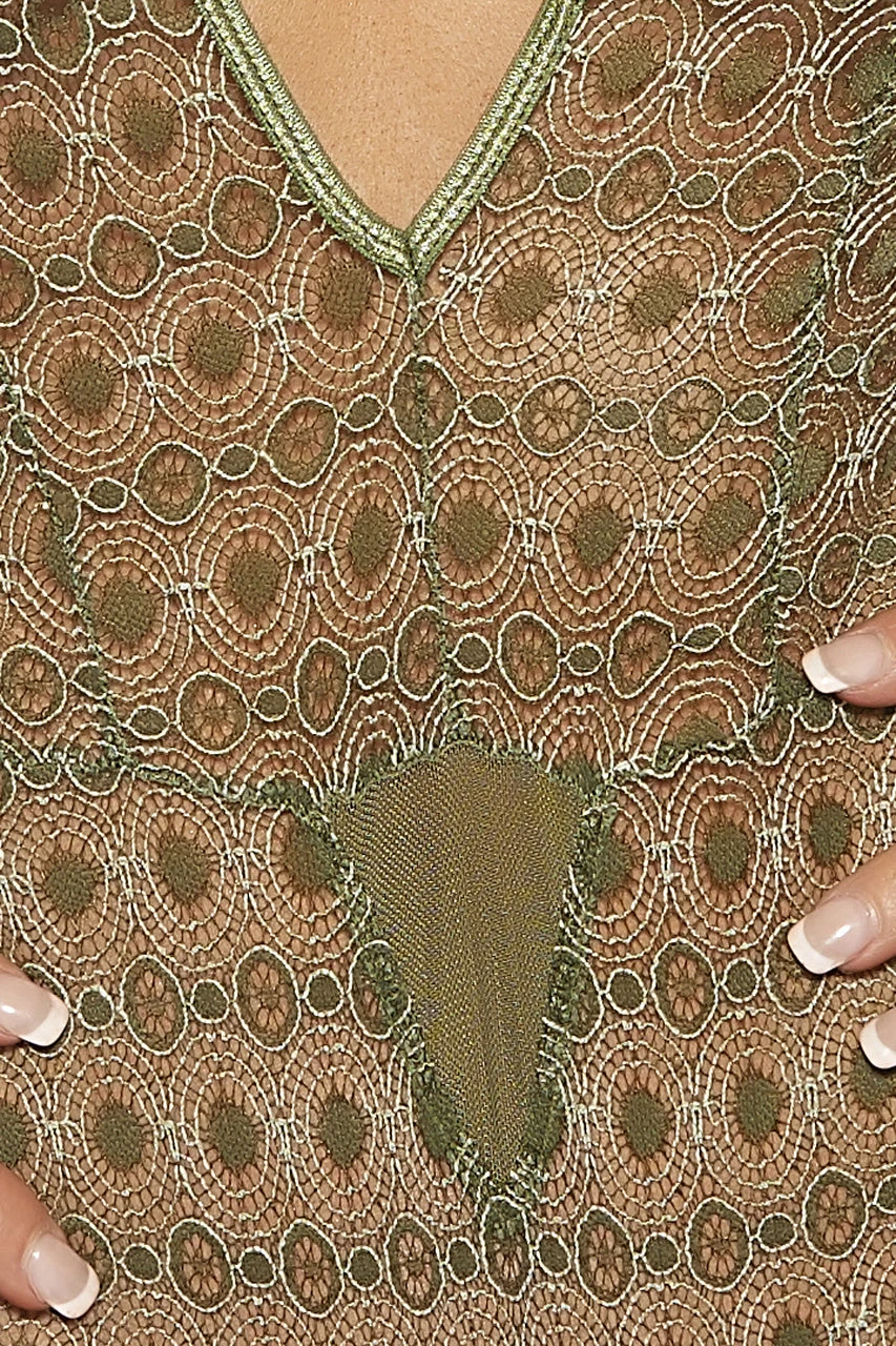 Enchanted Forest Plunging Neckline Teddy 3 Enchanted Forest Plunging Neckline Teddy - Image 3