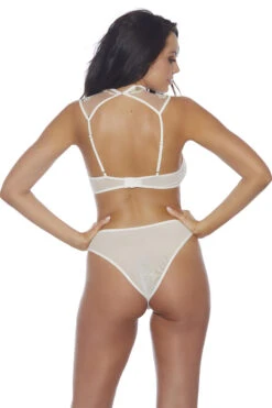 Spring Flowers White Mesh Bra & Panty Set 6 Spring Flowers White Mesh Bra & Panty Set -3 Wish Sexy Shop BS8821 BACK 78973