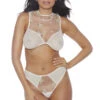 Spring Flowers White Mesh Bra & Panty Set