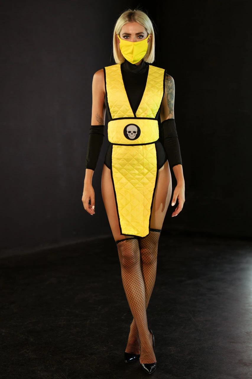Yellow Scorpion Ninja Kombat Costume 1 Yellow Scorpion Ninja Kombat Costume