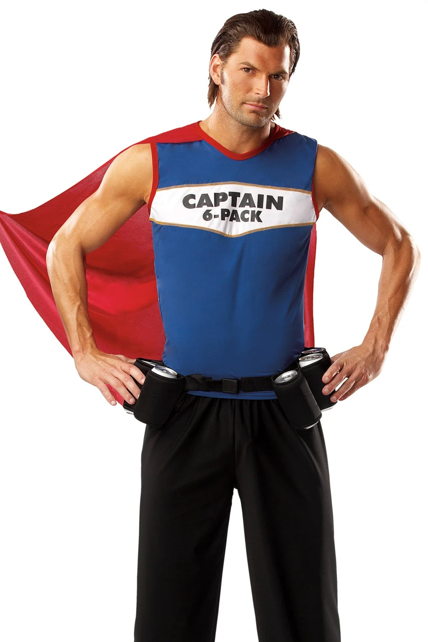 Coquette Men's Captain 6-Pack Costume 2 Coquette Men's Captain 6-Pack Costume - Image 2