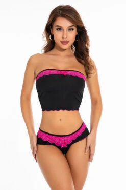 Coquette Mesh Tube Top And Shorts -3 Wish Sexy Shop CP4122 front