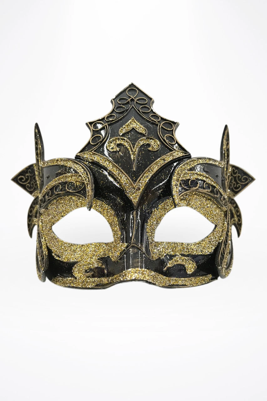 Deluxe Metallic Mardi Gras Mask 1 Deluxe Metallic Mardi Gras Mask