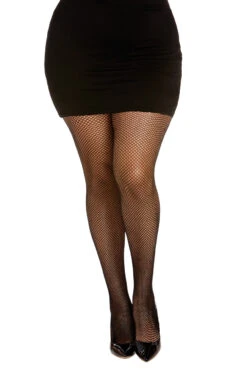 Dreamgirl Plus Size Backseam Net Pantyhose
