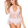 Dreamgirl Retro Mesh And Lace Babydoll
