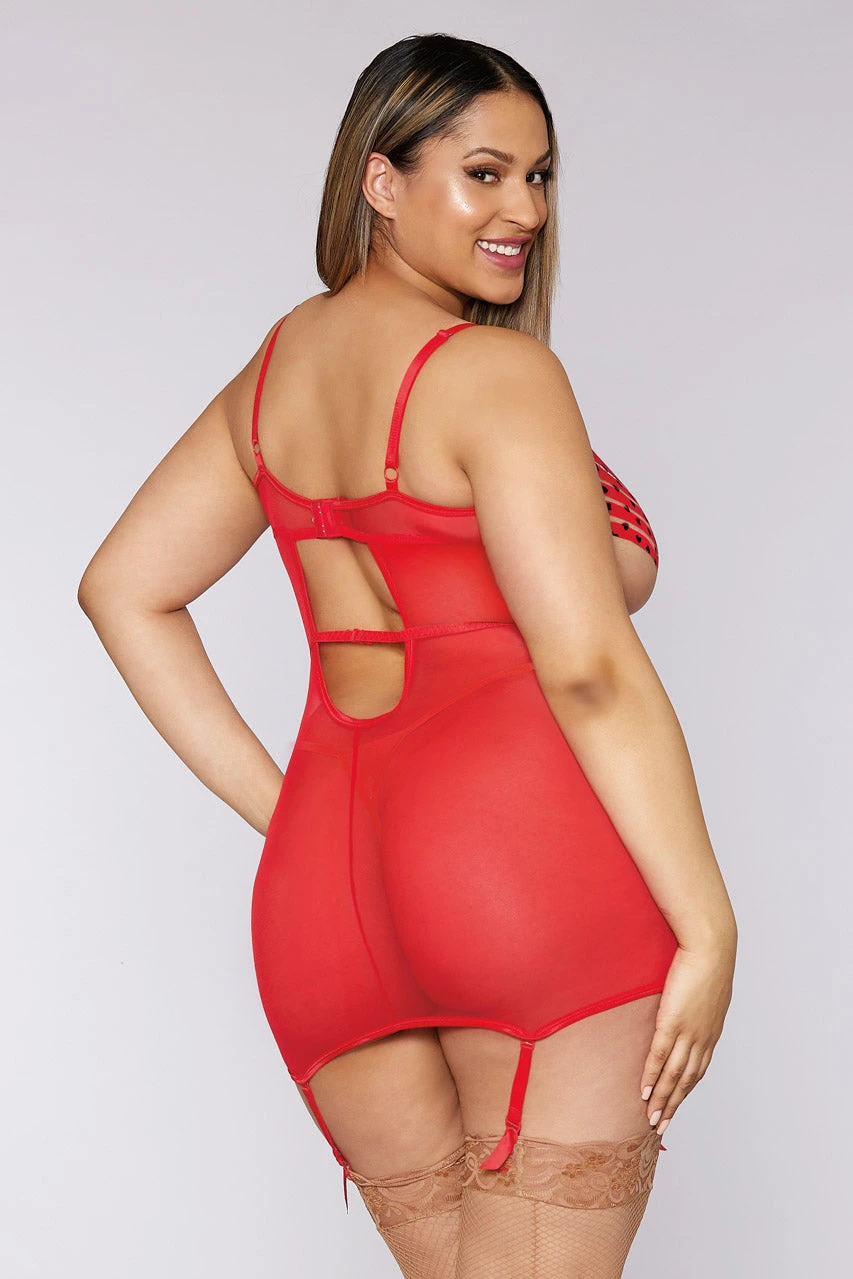Dreamgirl Plus Size Heartache Chemise 2 Dreamgirl Plus Size Heartache Chemise - Image 2