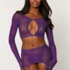Dreamgirl Seamless Purple Cami Top And Skirt