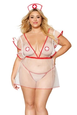 Dreamgirl Plus Size Nurse Nighty Bedroom Costume
