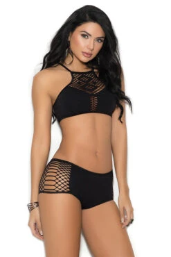 Black Seamless Bralette Set