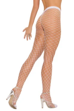 Wide Fence Net Pantyhose -3 Wish Sexy Shop EM1722 b white 64094