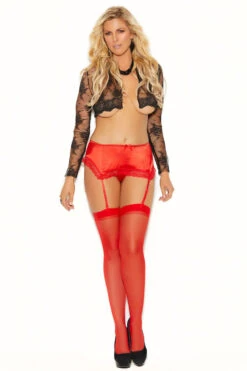 Plus Size Basic Sheer Stockings -3 Wish Sexy Shop EM1725q f red 1948x f red 49069