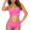 Neon Pink Bralette Set