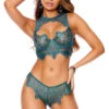 Jade Eyelash Lace Bra Set