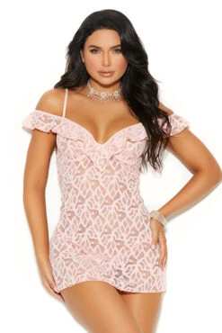 Baby Pink Off The Shoulder Chemise