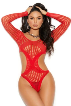 Red Long Sleeve Crochet Teddy -3 Wish Sexy Shop EM82315 f 74734 dd7636a3 e232 4ea2 9bdc 60f0e911746b
