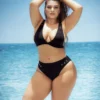 Plus Size Black Grommet Bikini