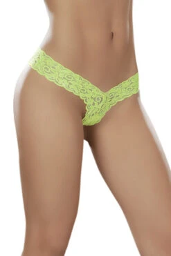 Sexy Lace Thong 32 Sexy Lace Thong -3 Wish Sexy Shop EP93 HotGreen Front 60197