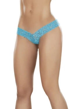 Sexy Lace Thong 37 Sexy Lace Thong -3 Wish Sexy Shop EP93 Turquoise Front 73438