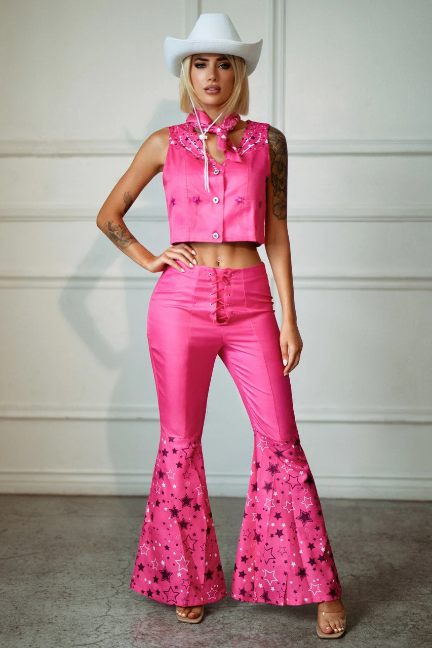 Plus Size Pink Cowgirl Doll Costume 4 Plus Size Pink Cowgirl Doll Costume - Image 4