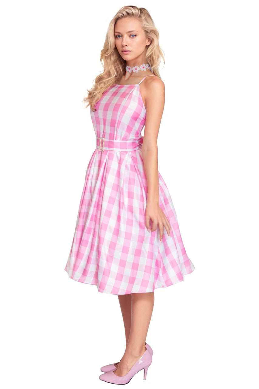 Pink Gingham Barbie Costume Dress 5 Pink Gingham Barbie Costume Dress - Image 5