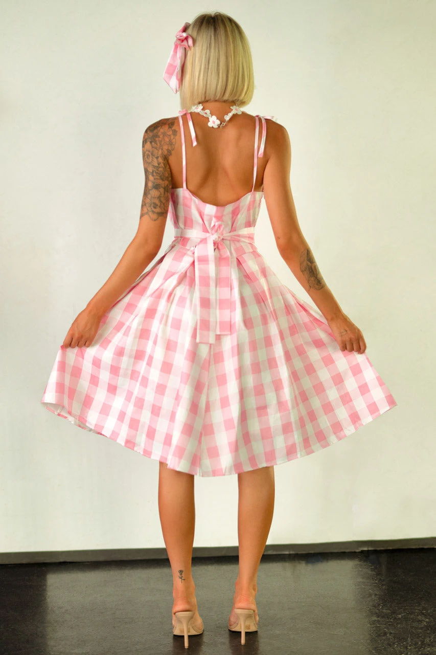 Pink Gingham Barbie Costume Dress 10 Pink Gingham Barbie Costume Dress - Image 10