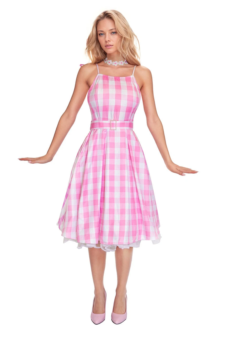Pink Gingham Barbie Costume Dress 3 Pink Gingham Barbie Costume Dress - Image 3